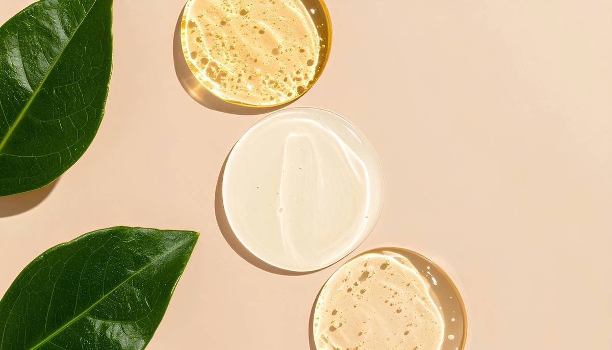 Woman applying laura geller lightweight tinted moisturizer with fingertips for natural finish
